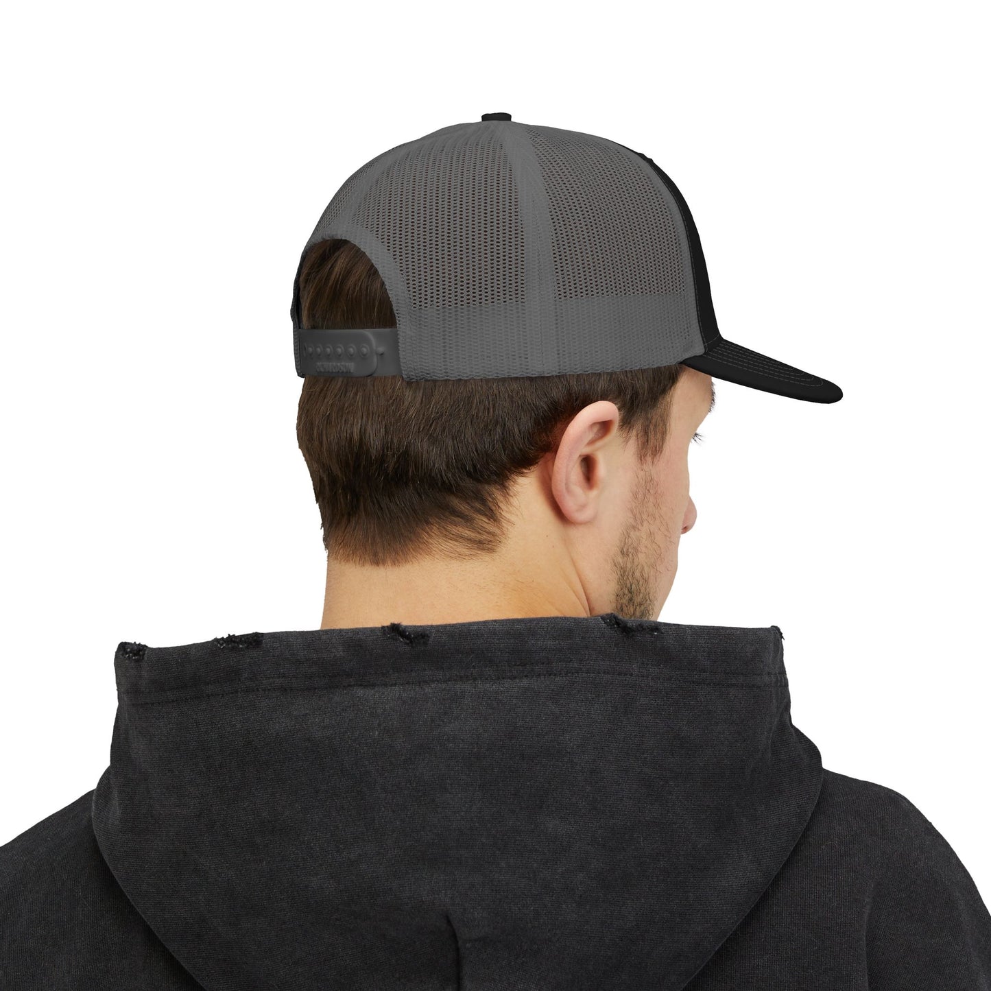 Stat Strength & Performance Embroidered Snapback Mesh Trucker Cap