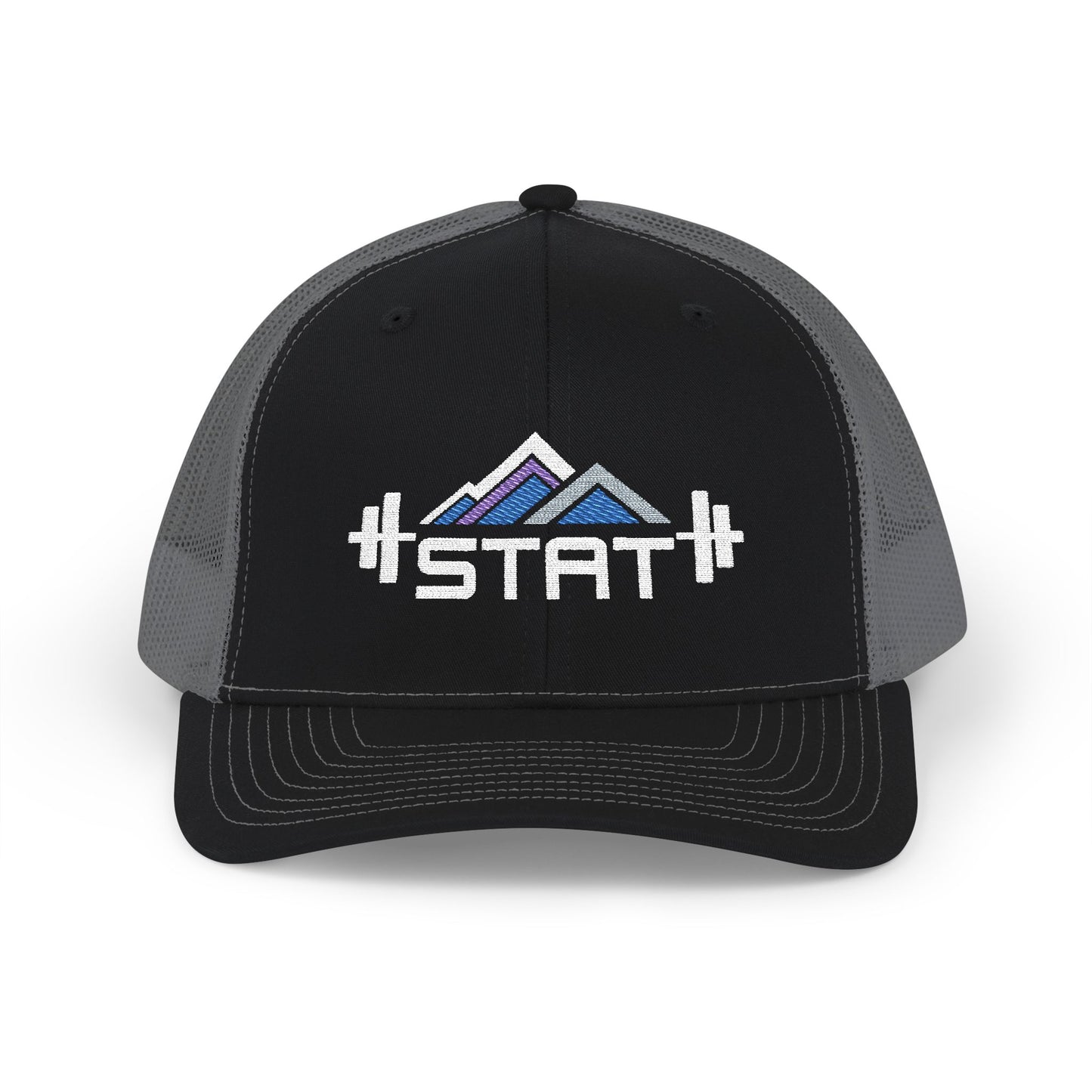 Stat Strength & Performance Embroidered Snapback Mesh Trucker Cap