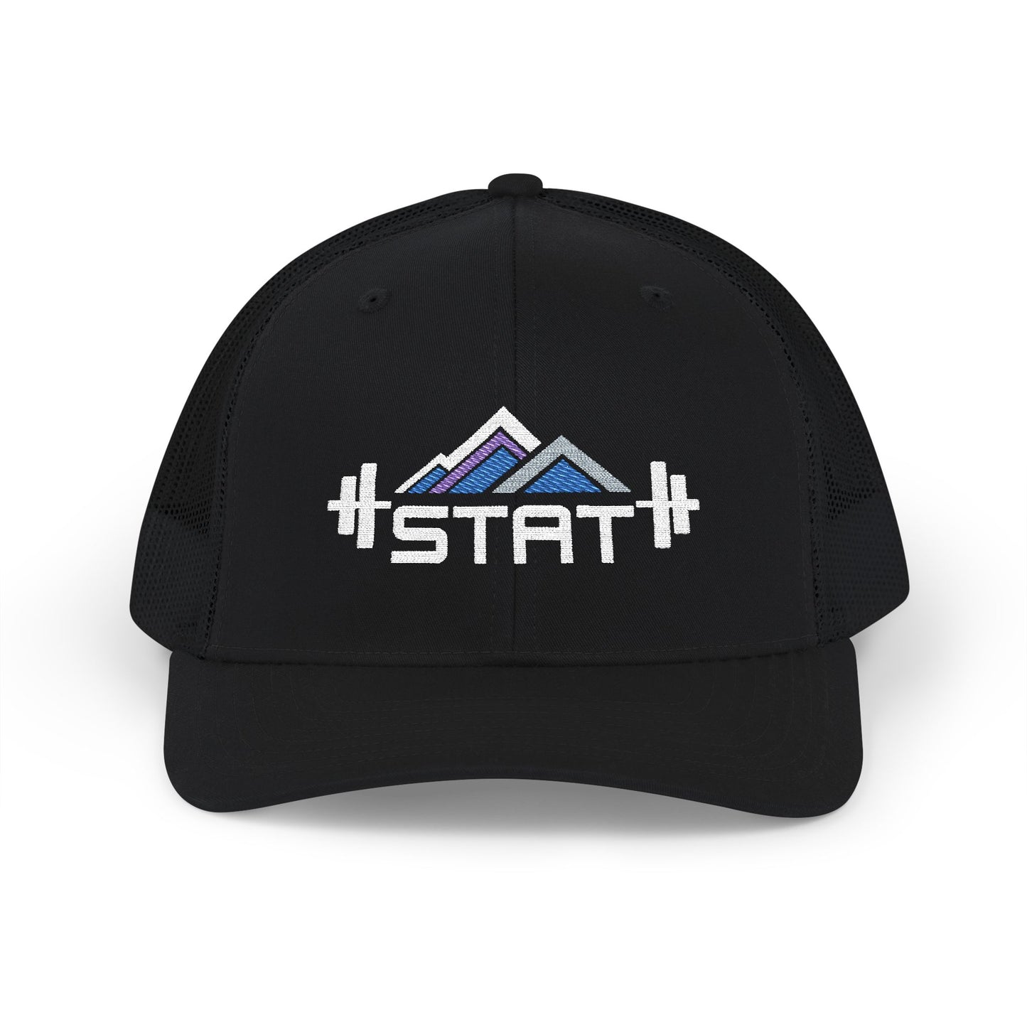 Stat Strength & Performance Embroidered Snapback Mesh Trucker Cap