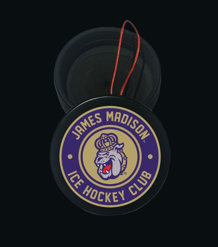 JMU Hockey Puck Ornament - Authentic Series